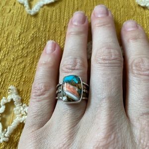 Stunning stone and sterling silver ring.